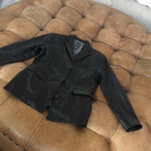 Black leather jacket